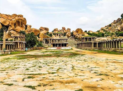 Hampi Bazaar and Royal Enclosure Karnataka