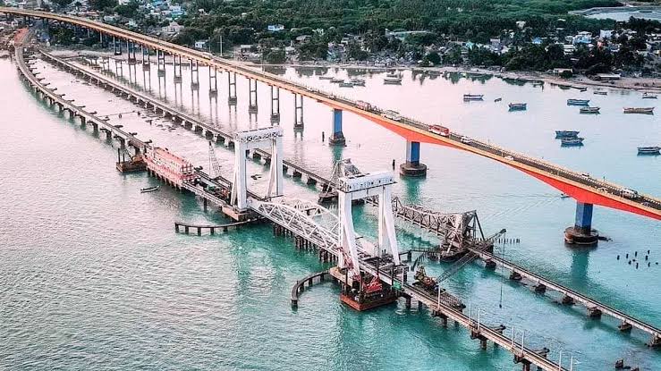 Rameshwaram Ramanathaswamy Temple and Pamban Sea Bridge