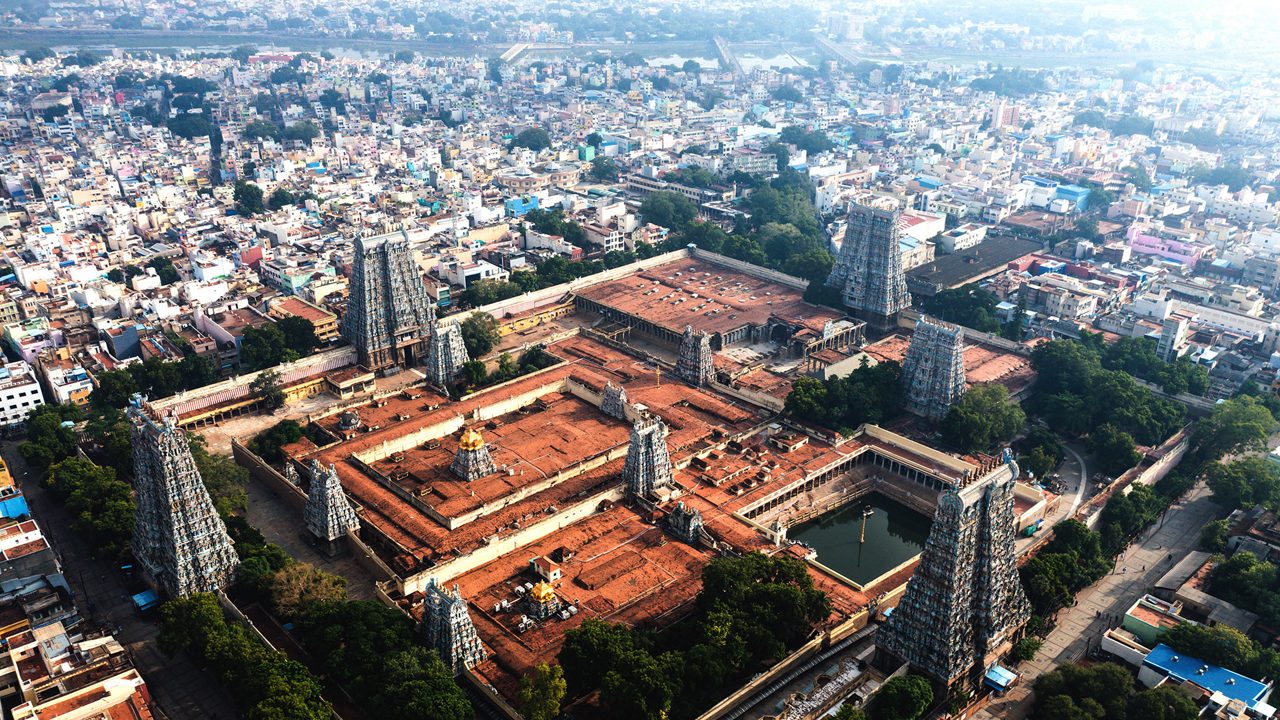 Meenakshi Amman Temple Gopuram in Madurai