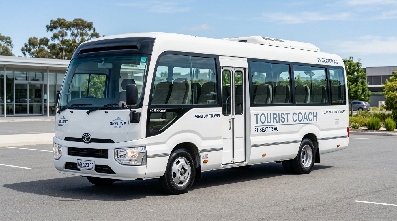 21 Seater AC Mini Bus Tourist Coach Hire Madurai